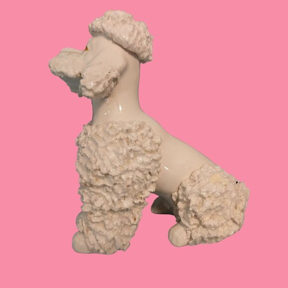 Vintage Spaghetti Noodle Poodle Dog Figurine Larger 5” - Picture 1 of 8